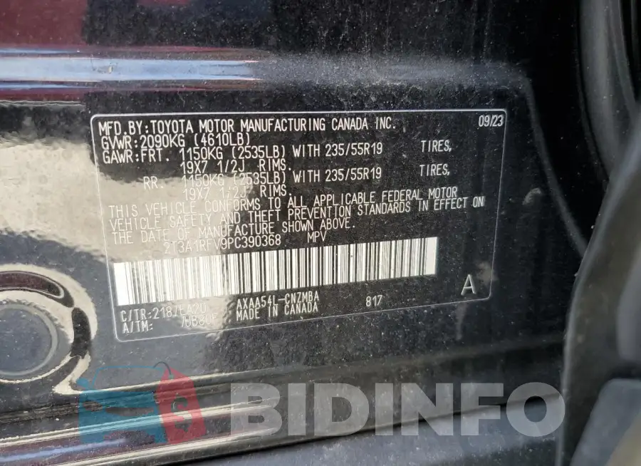 2T3A1RFV9PC390368 Photo# 13