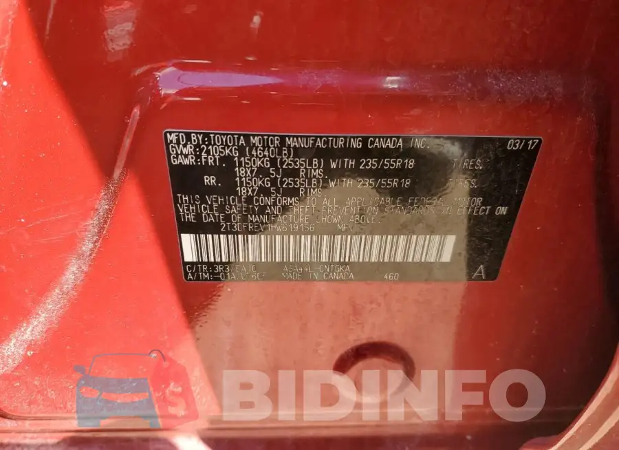 2T3DFREV1HW619156 Photo# 13