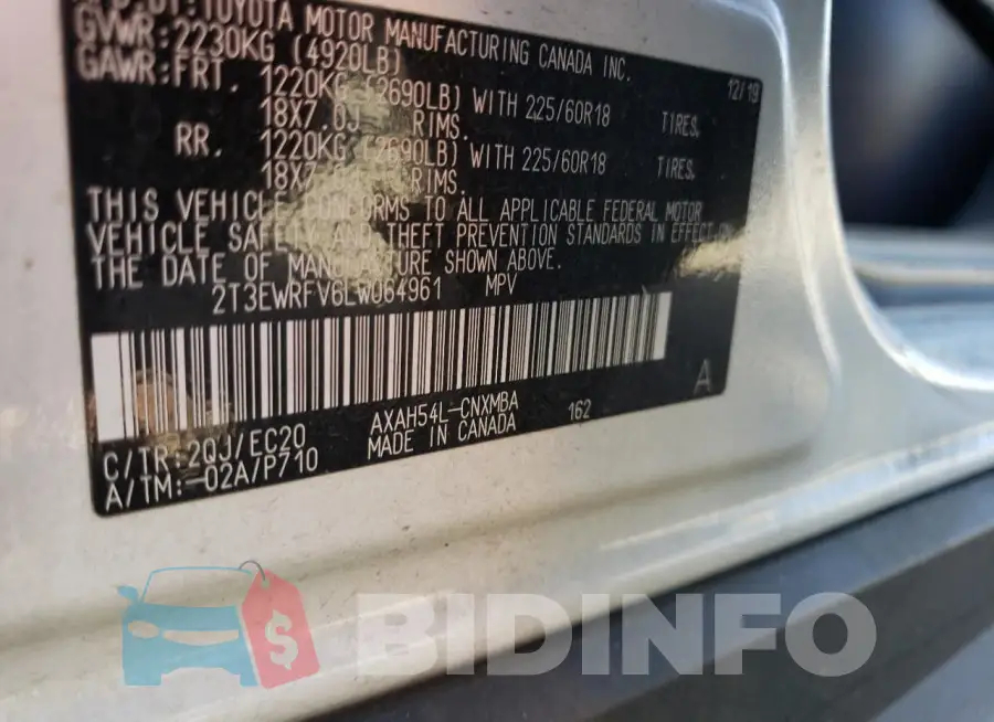 2T3EWRFV6LW064961 Photo# 12