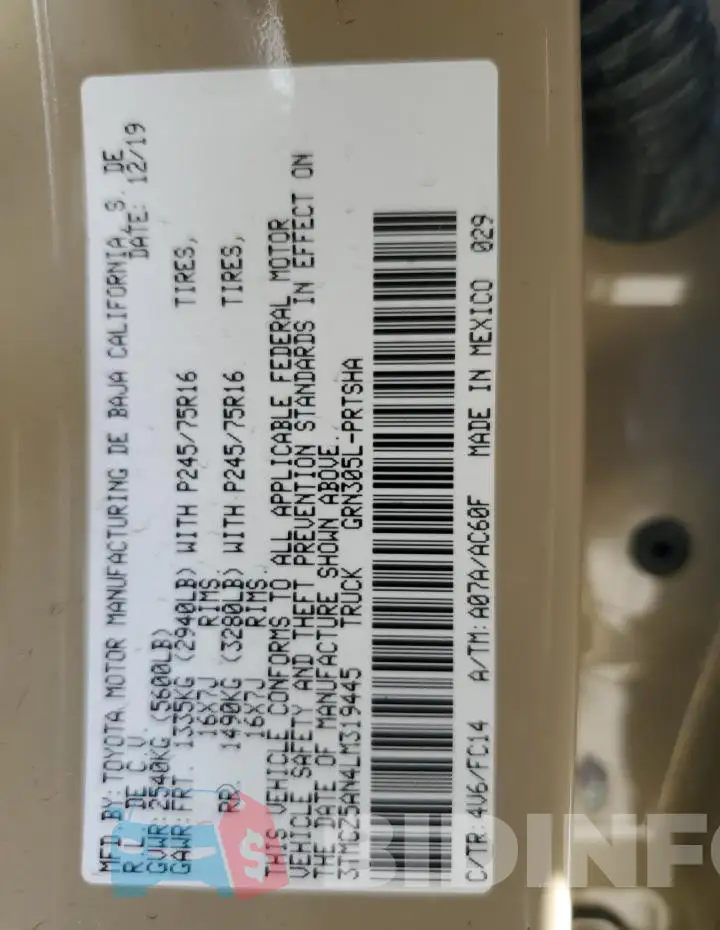 3TMCZ5AN4LM319445 Photo# 12