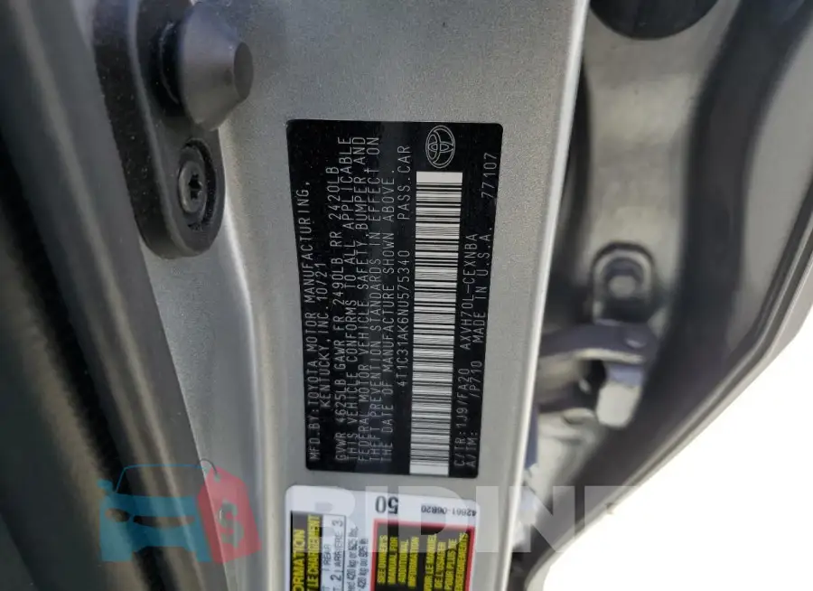 4T1C31AK6NU575340 Photo# 12