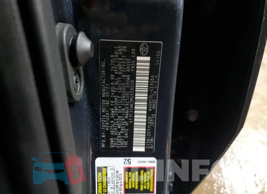 4T1F31AK2MU558028 Photo# 13