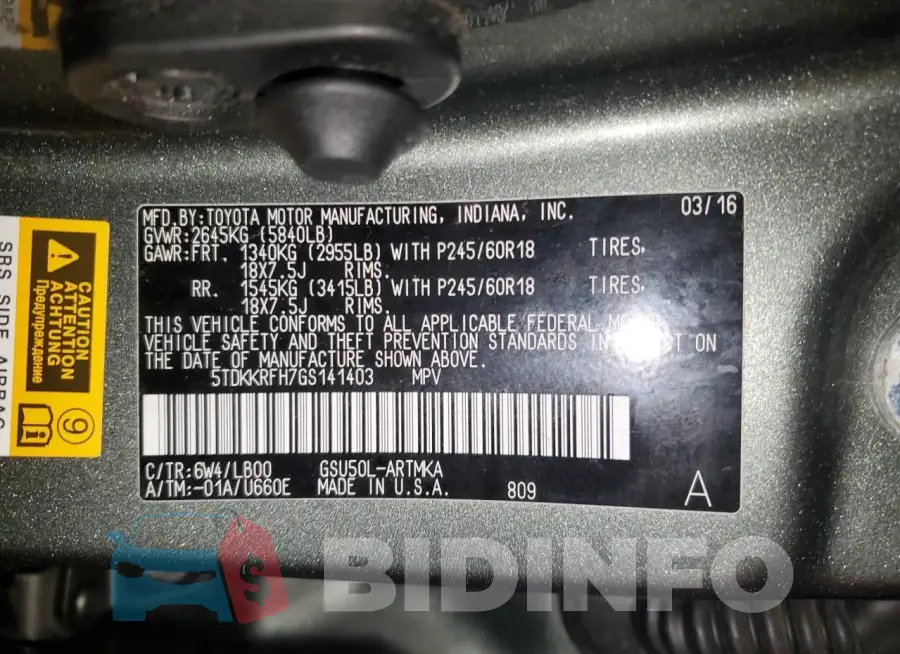 5TDKKRFH7GS141403 Photo# 12