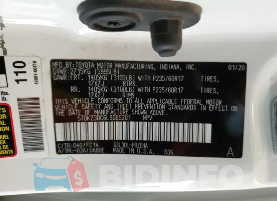 5TDKZ3DC6LS065201 Photo# 13