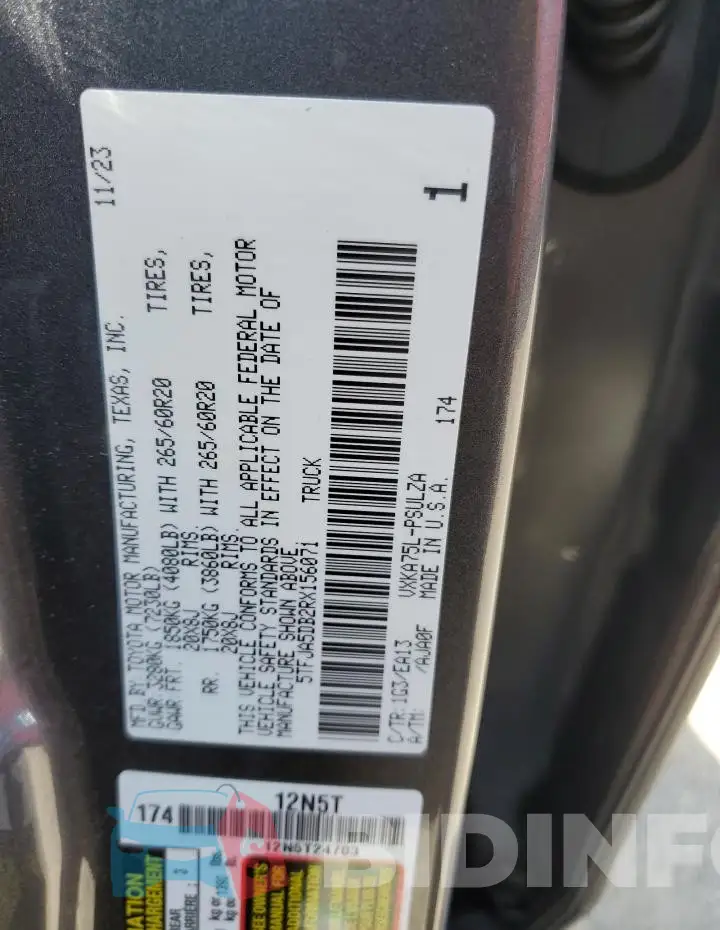 5TFJA5DB2RX156071 Photo# 13