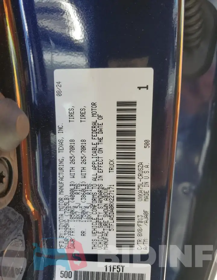 5TFLA5DA0RX227171 Photo# 13