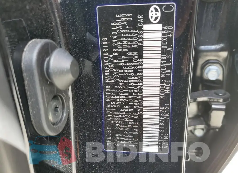 5YFB4MDE2RP184936 Photo# 13