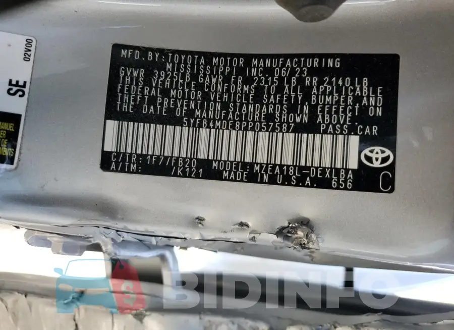 5YFB4MDE8PP057587 Photo# 13