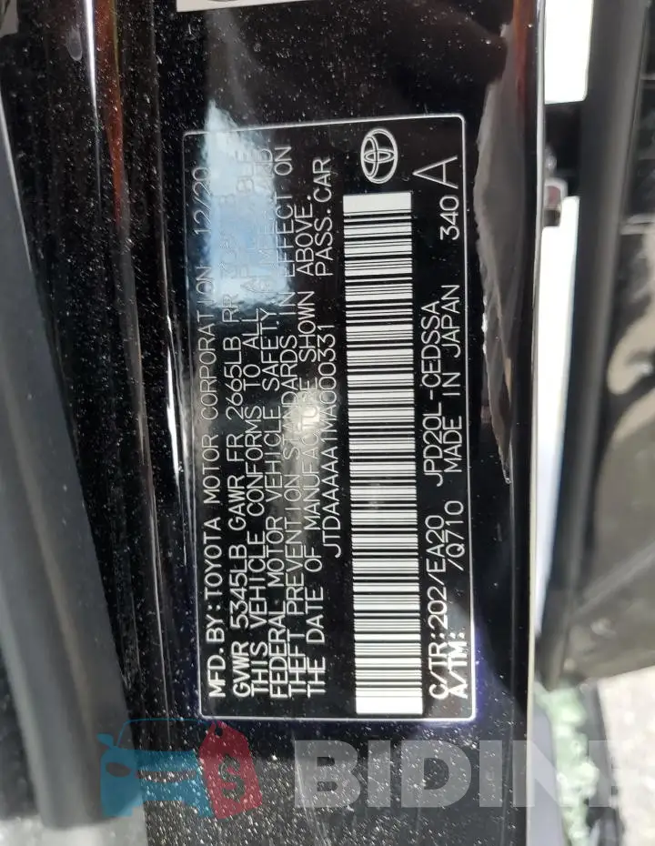 JTDAAAAA1MA000331 Photo# 12