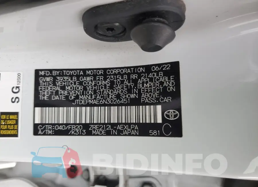 JTDEPMAE6N3026451 Photo# 12