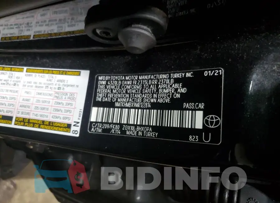 NMTKHMBX9MR122814 Photo# 12