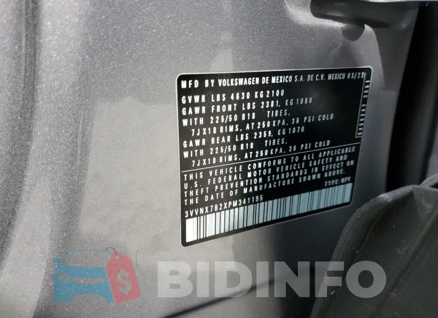 3VVNX7B2XPM341195 Photo# 13