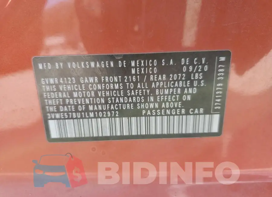 3VWE57BU1LM102972 Photo# 13