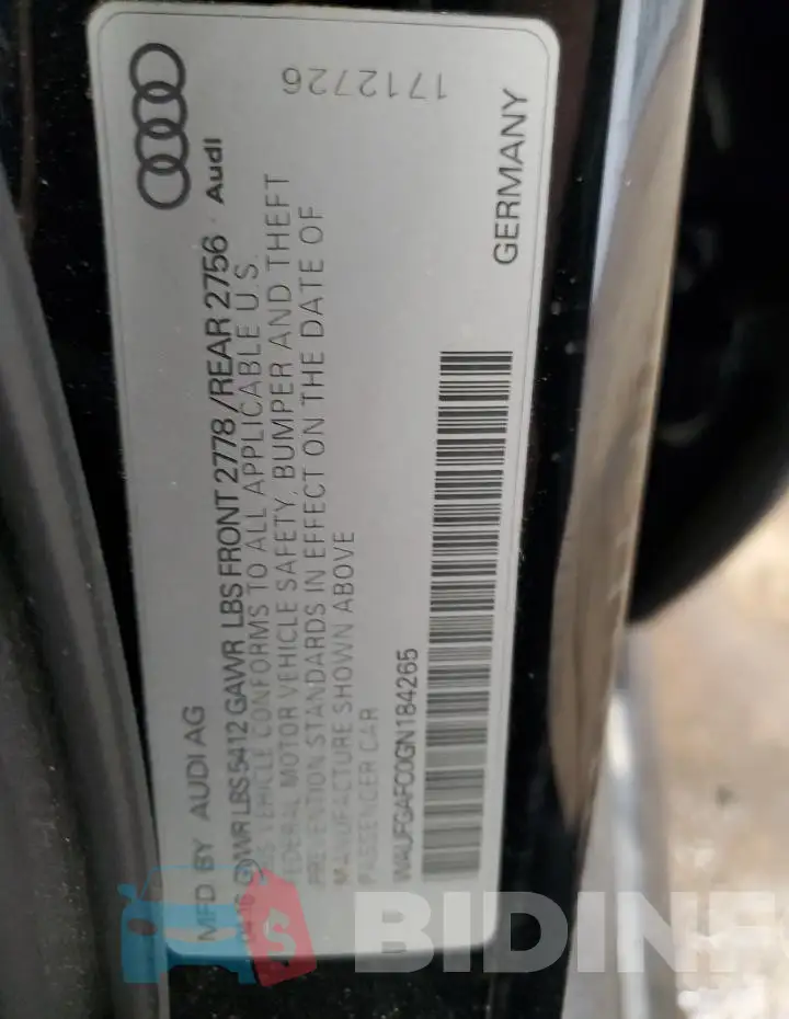 WAUFGAFC0GN184265 Photo# 12
