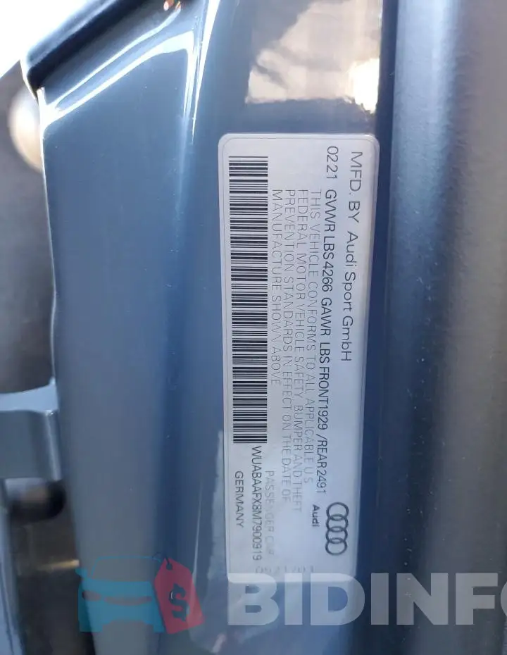 WUABAAFX8M7900919 Photo# 12