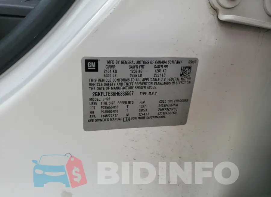 2GKFLTE36H6336507 Photo# 13