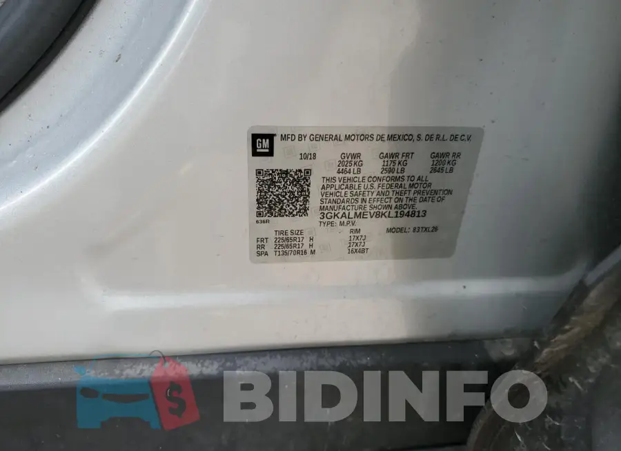 3GKALMEV8KL194813 Photo# 14
