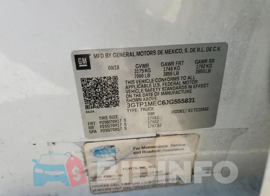 3GTP1MEC6JG555831 Photo# 12