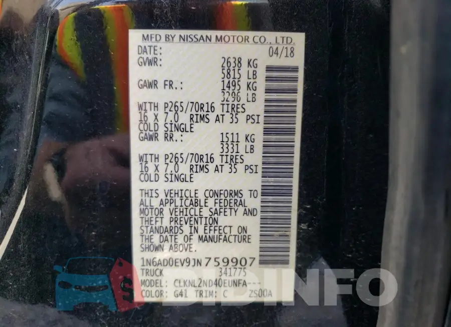 1N6AD0EV9JN759907 Photo# 12