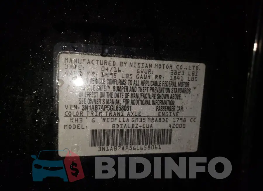 3N1AB7AP5GL658061 Photo# 13
