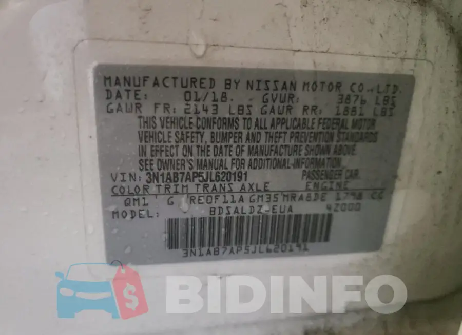 3N1AB7AP5JL620191 Photo# 12