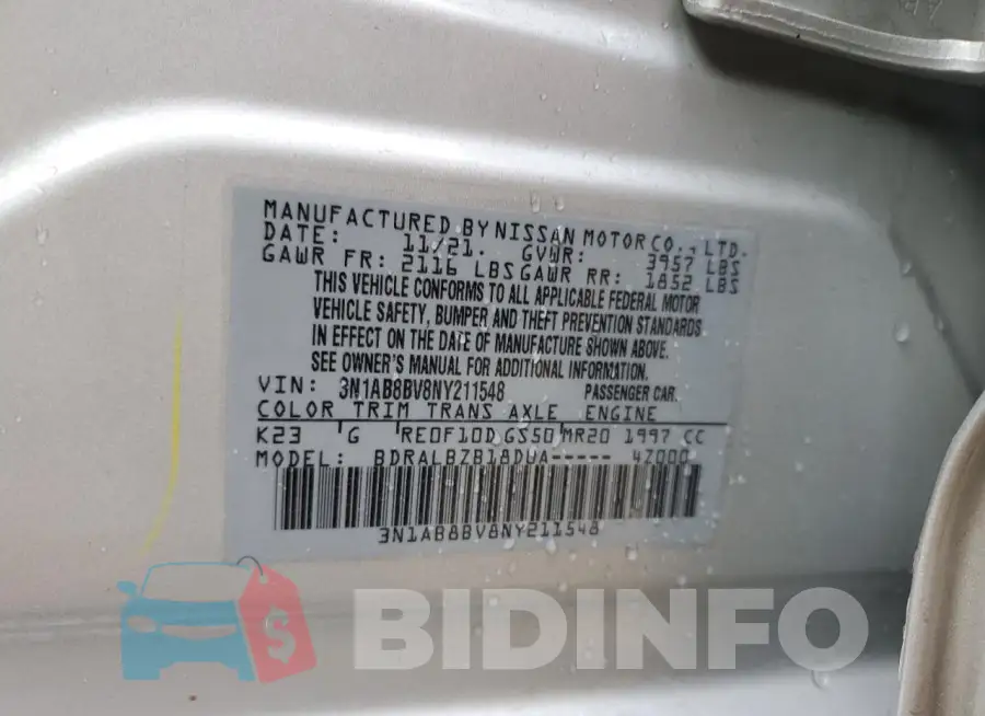 3N1AB8BV8NY211548 Photo# 12
