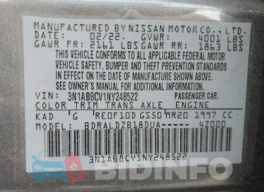 3N1AB8CV1NY248522 Photo# 12