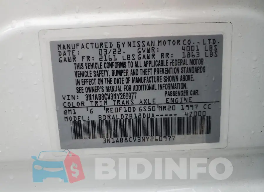 3N1AB8CV3NY260977 Photo# 13