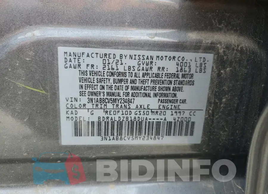 3N1AB8CV5MY234847 Photo# 12