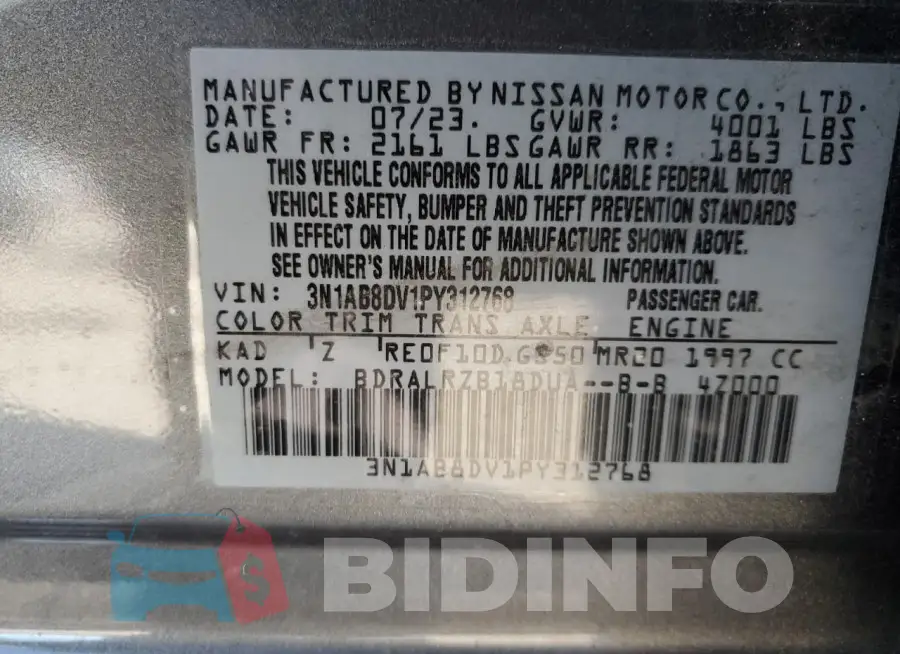 3N1AB8DV1PY312768 Photo# 12
