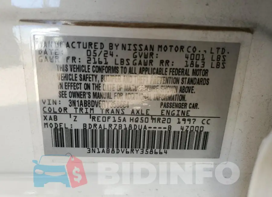 3N1AB8DV6RY358664 Photo# 12