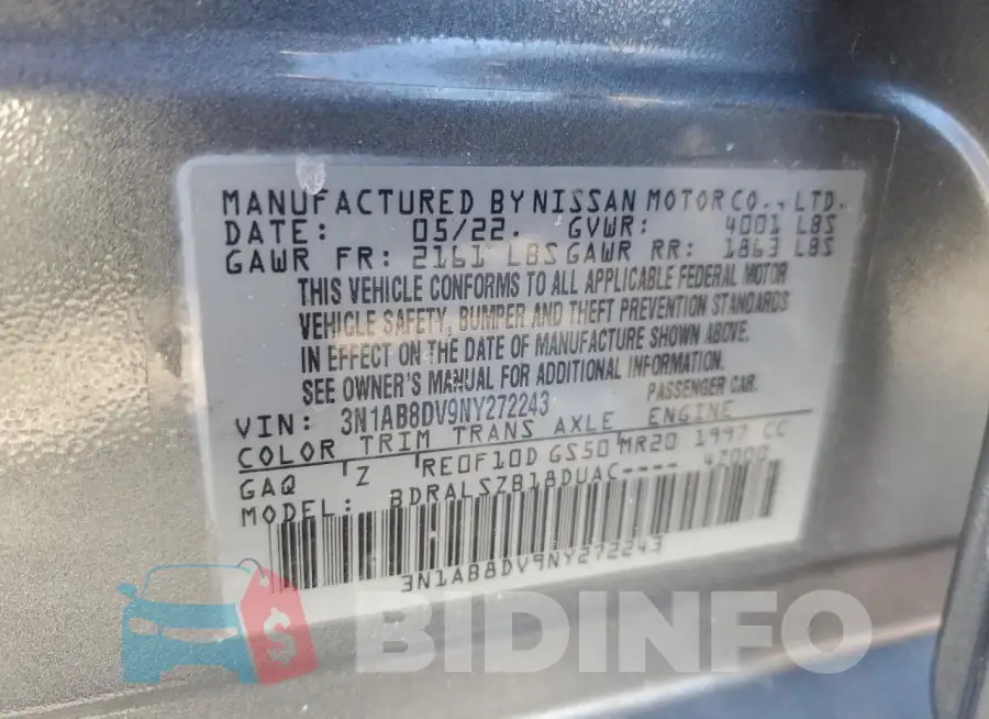 3N1AB8DV9NY272243 Photo# 12
