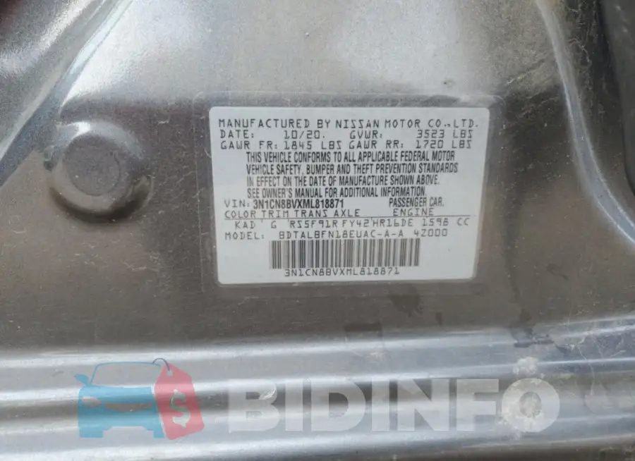 3N1CN8BVXML818871 Photo# 12