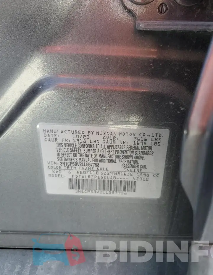 3N1CP5BV2LL557758 Photo# 14