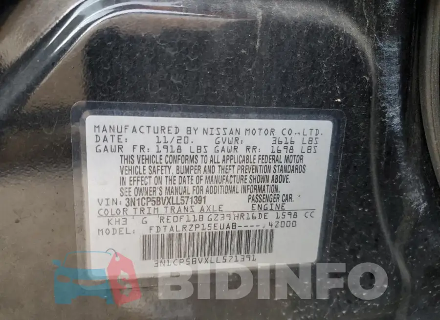 3N1CP5BVXLL571391 Photo# 13