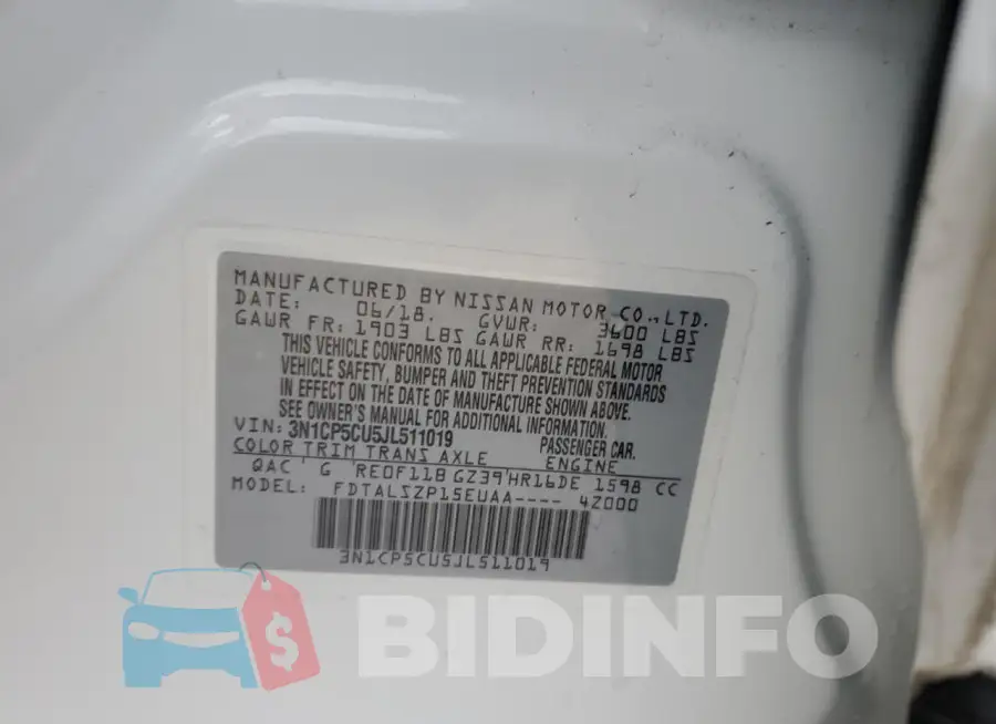 3N1CP5CU5JL511019 Photo# 12