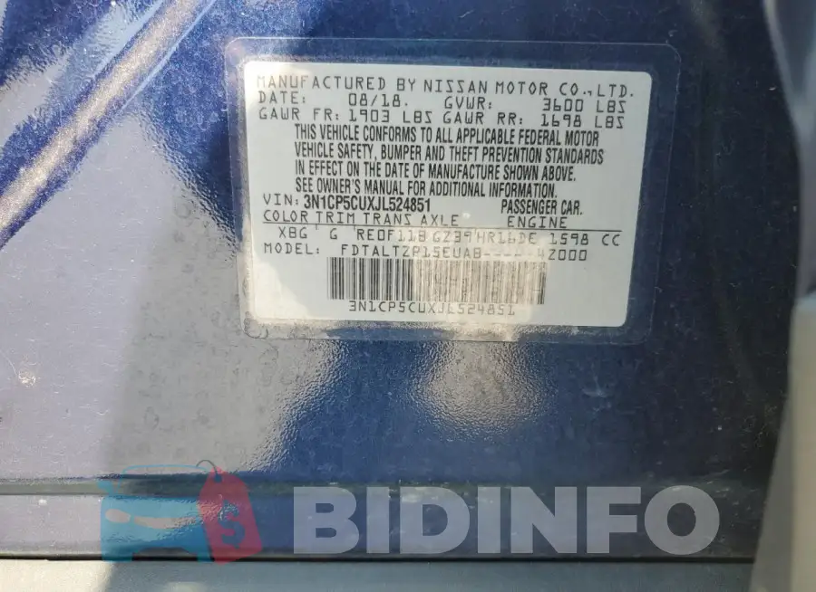 3N1CP5CUXJL524851 Photo# 13