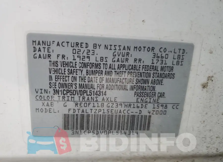 3N1CP5DV0PL514314 Photo# 13