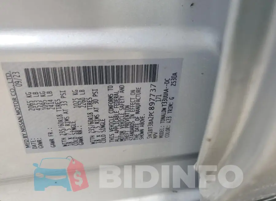 5N1BT3BA2PC897737 Photo# 13
