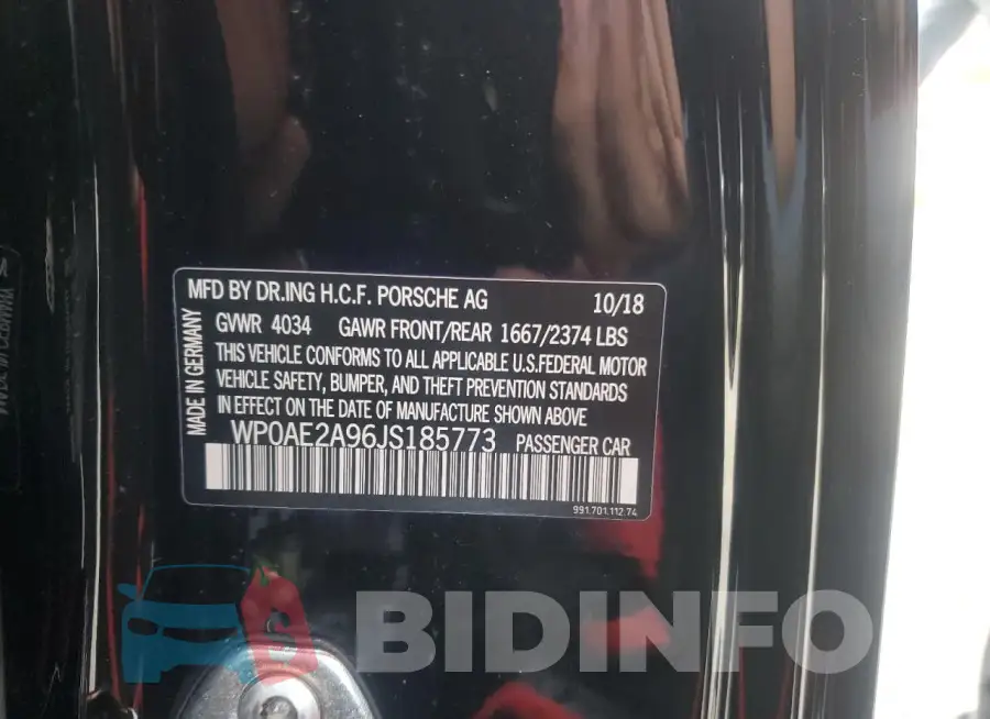 WP0AE2A96JS185773 Photo# 13