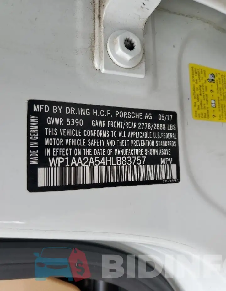 WP1AA2A54HLB83757 Photo# 13