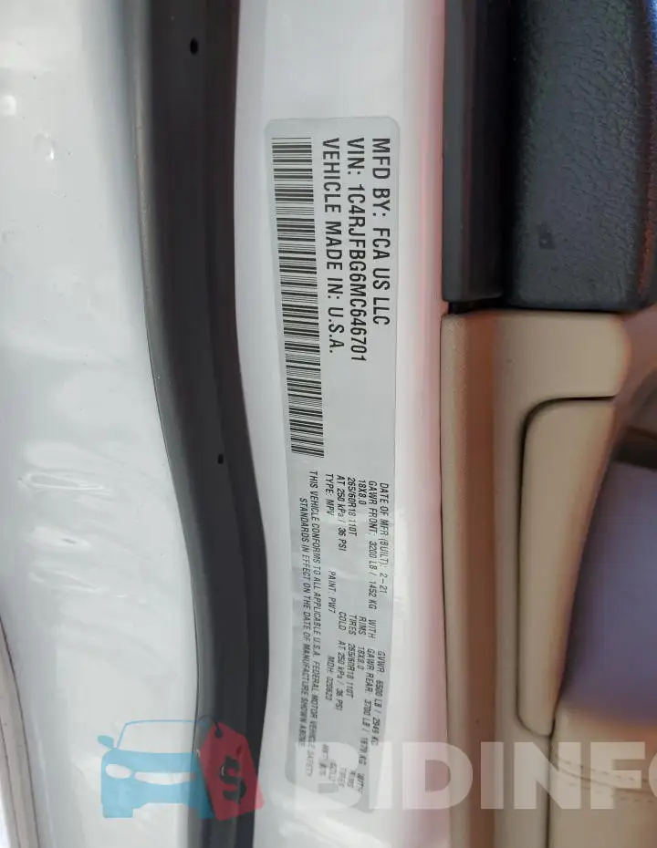 1C4RJFBG6MC646701 Photo# 14