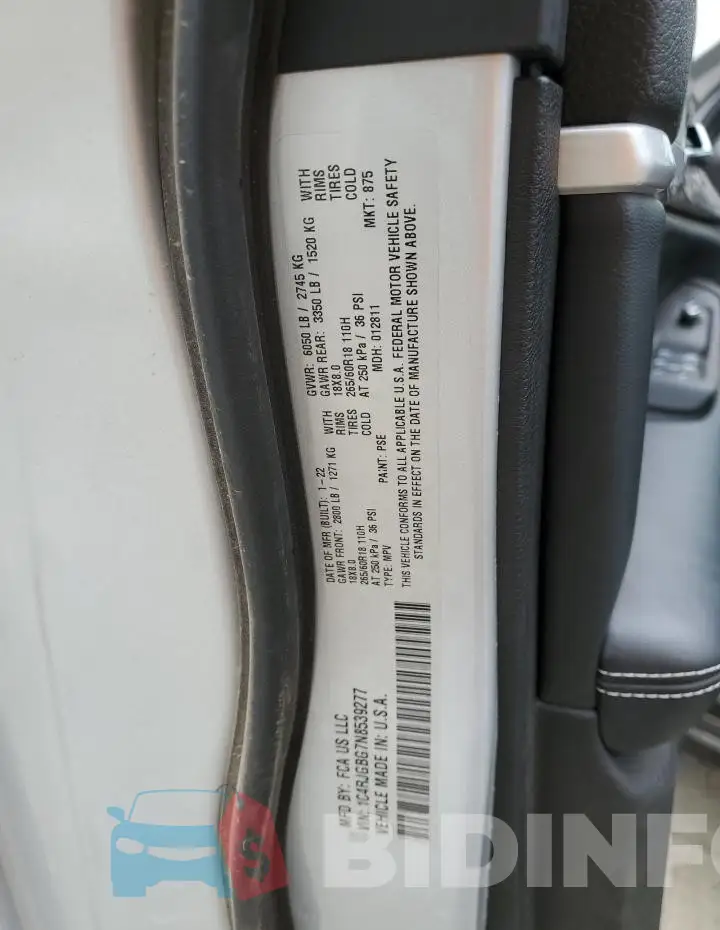 1C4RJGBG7N8539277 Photo# 13
