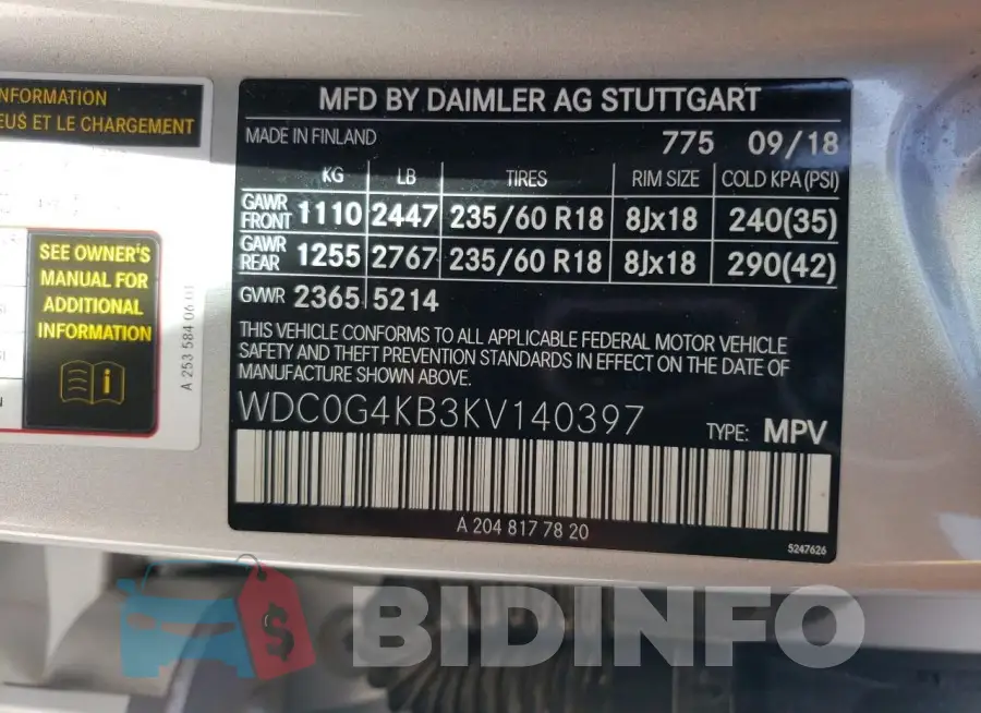 WDC0G4KB3KV140397 Photo# 13