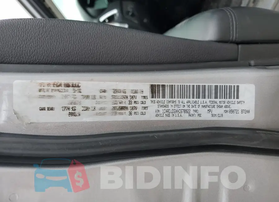 1C4RDJDGXHC678922 Photo# 13