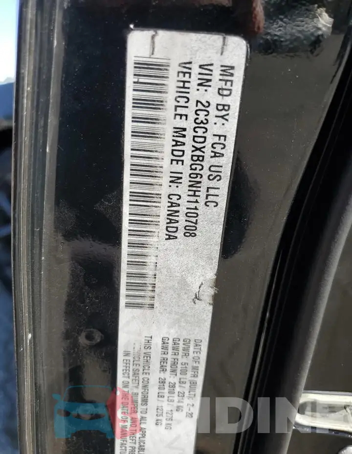2C3CDXBG6NH110708 Photo# 13