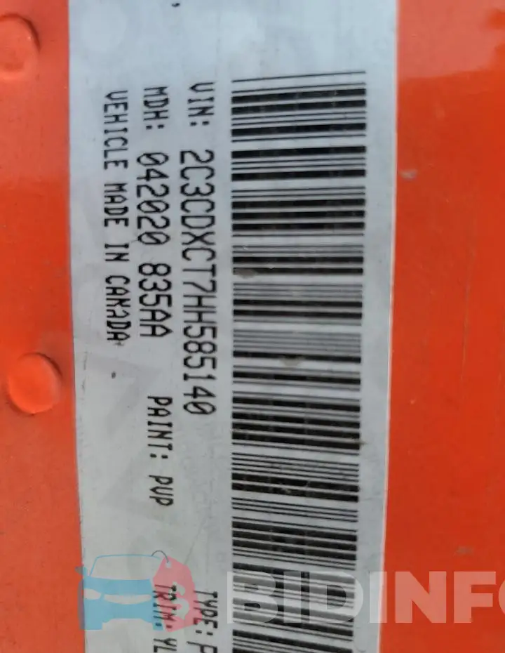2C3CDXCT7HH585140 Photo# 12