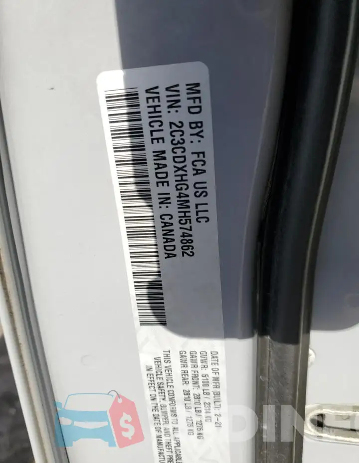 2C3CDXHG4MH574862 Photo# 13