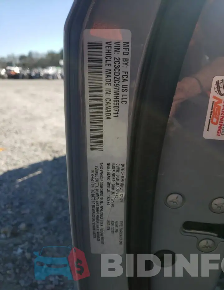2C3CDZC97MH650711 Photo# 12