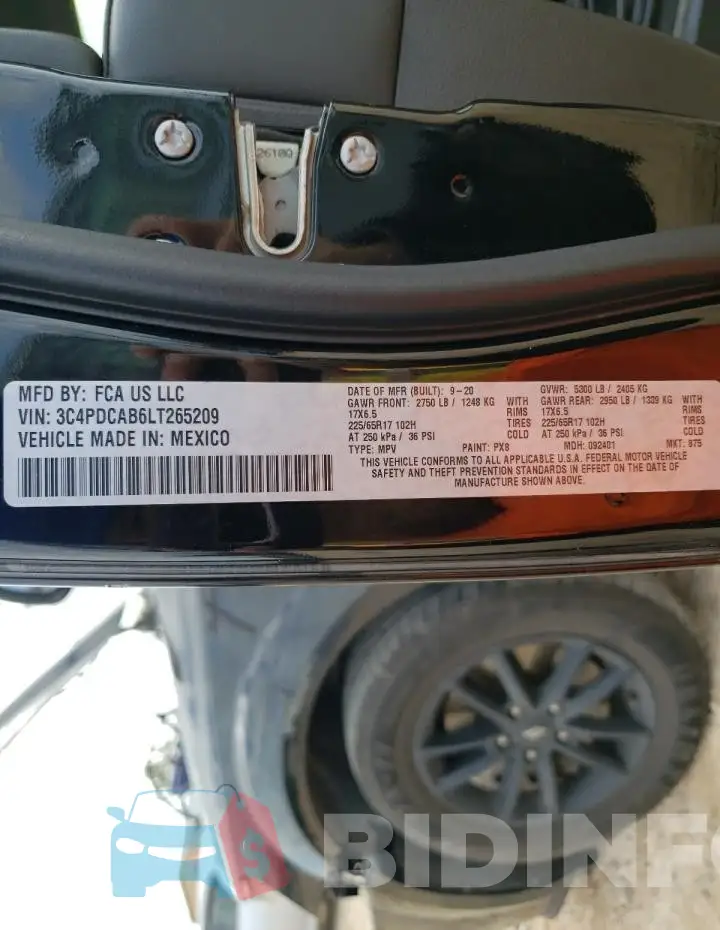 3C4PDCAB6LT265209 Photo# 13